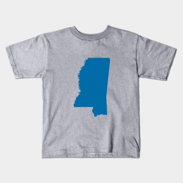 Powder Blue Mississippi Kids T-Shirt by AdventureFinder